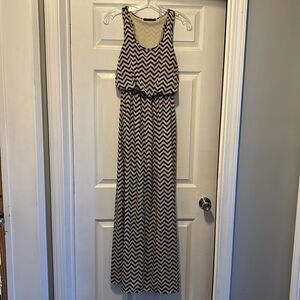 Honey Punch Striped Racer Back Maxi Dress Size Small